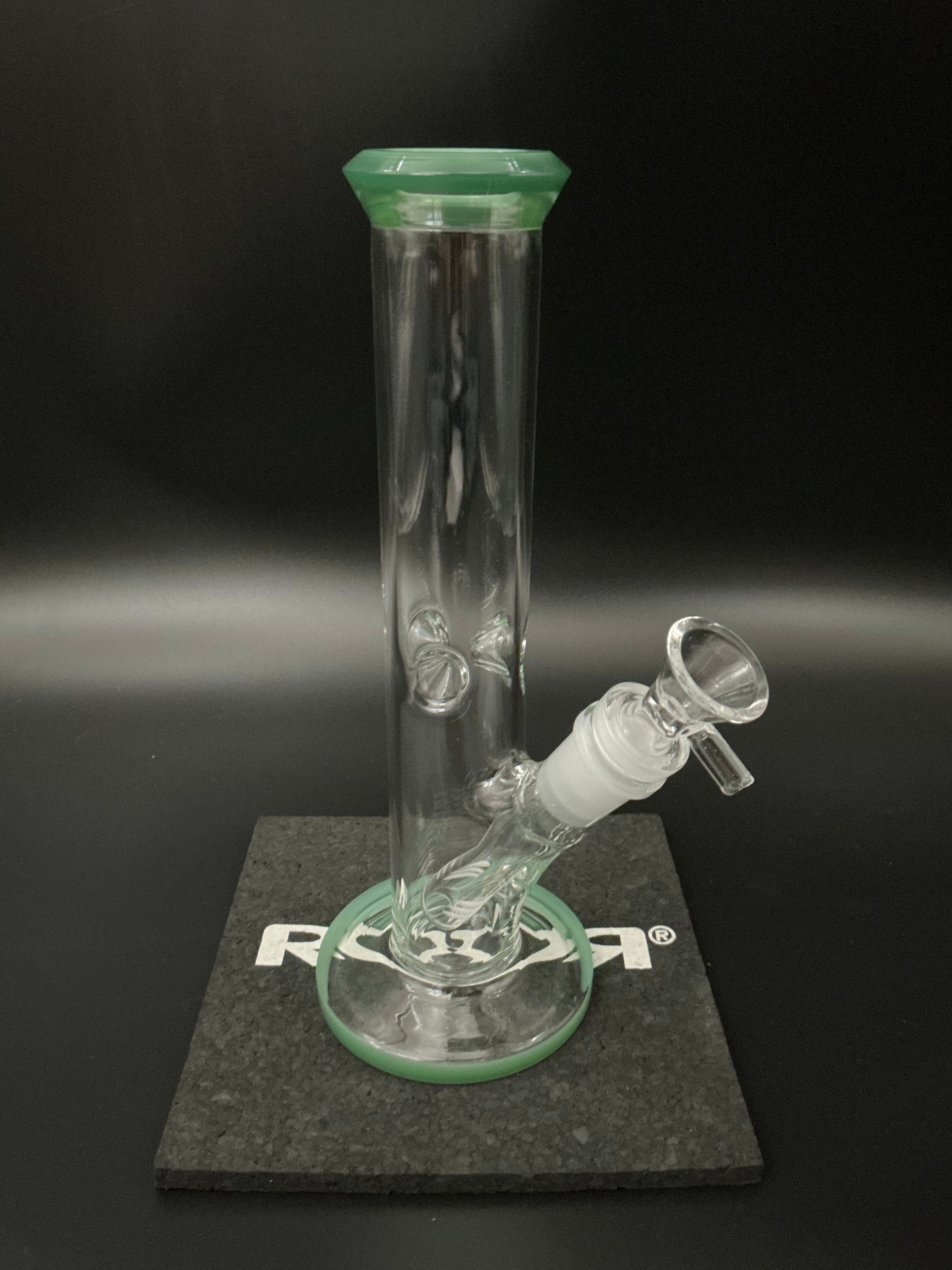 Colored Rim Straight Shooter Water Pipe Green