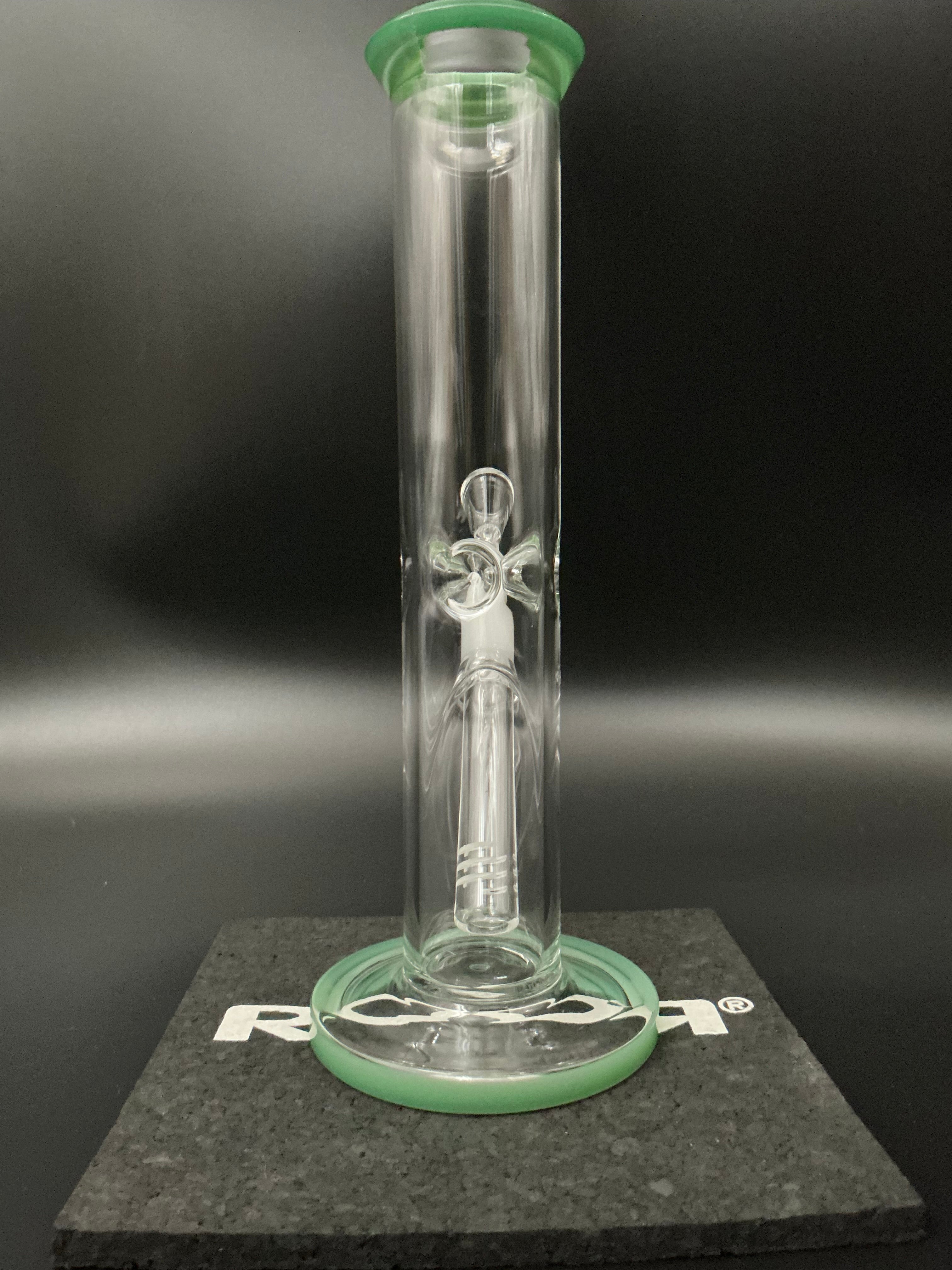 Colored Rim Straight Shooter Water Pipe Green