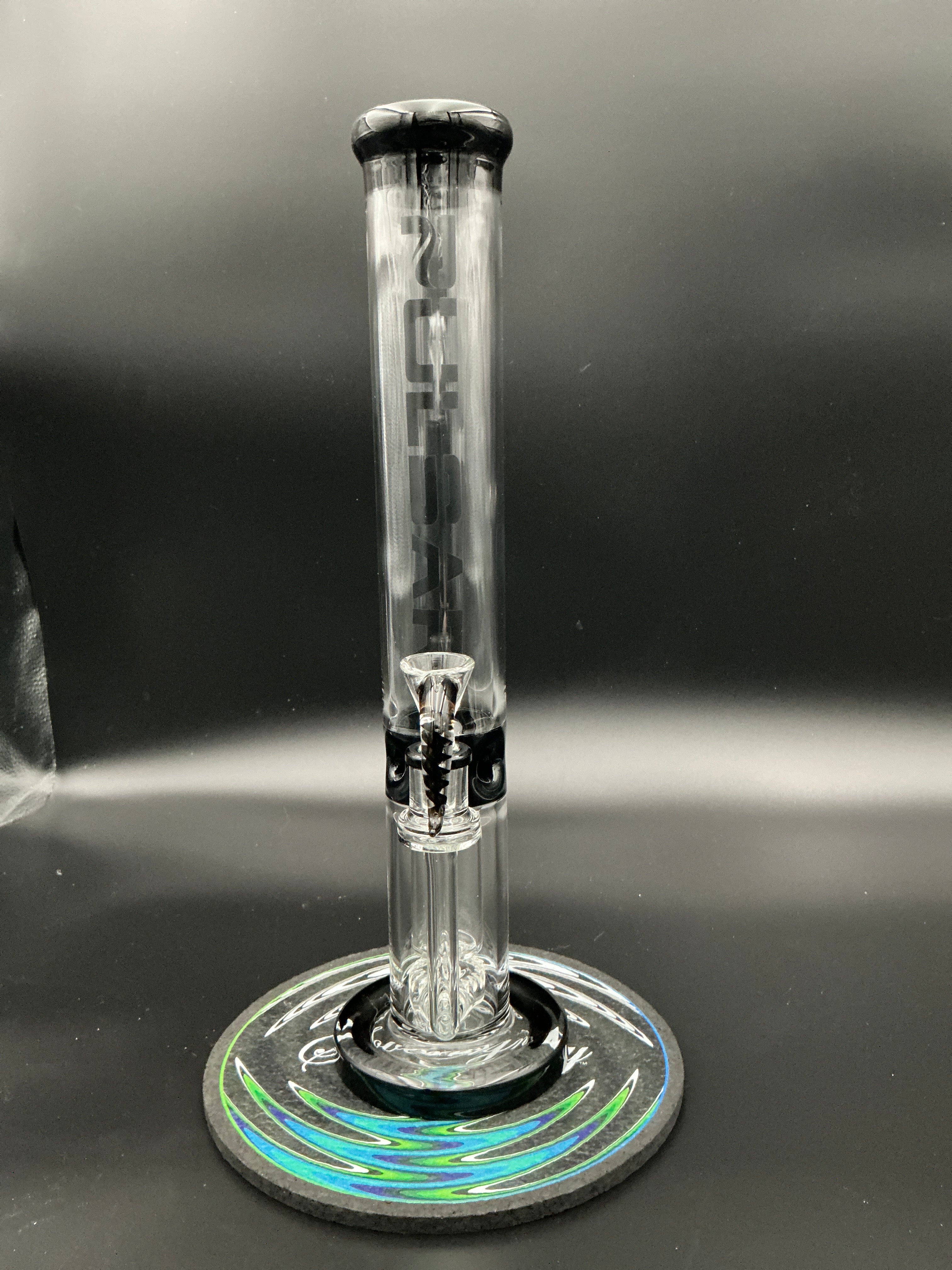 Pulsar Tube Incycler Glass Water Pipe 15"-Black