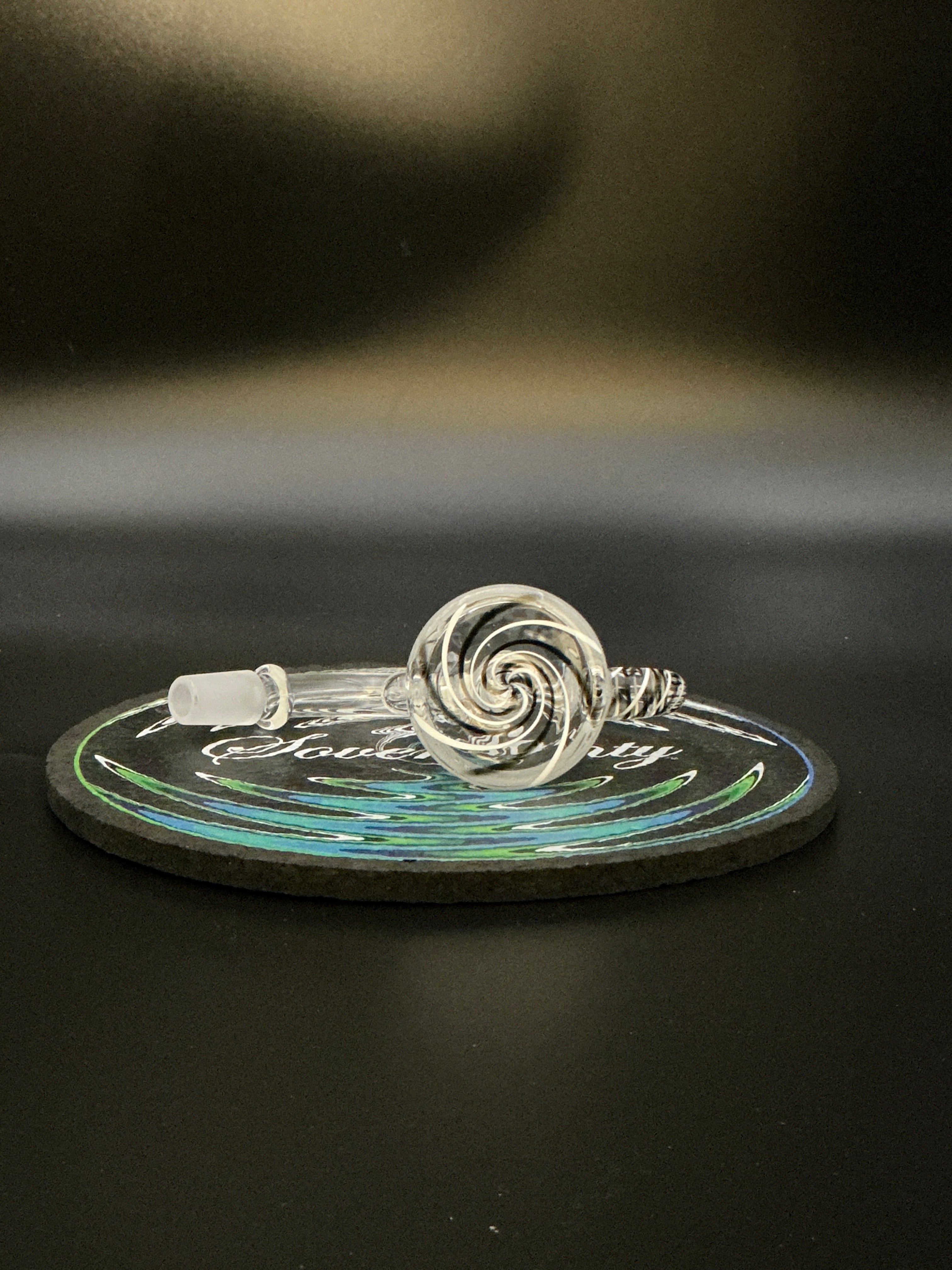 Pulsar Spiral Horn Ash Catcher-14mm-45 Degree-Black/White