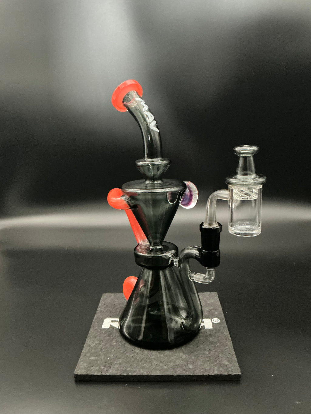 Mav Glass The Beverly SUBTL Collab Hourglass Recycler Black/Orange Pre-Loved
