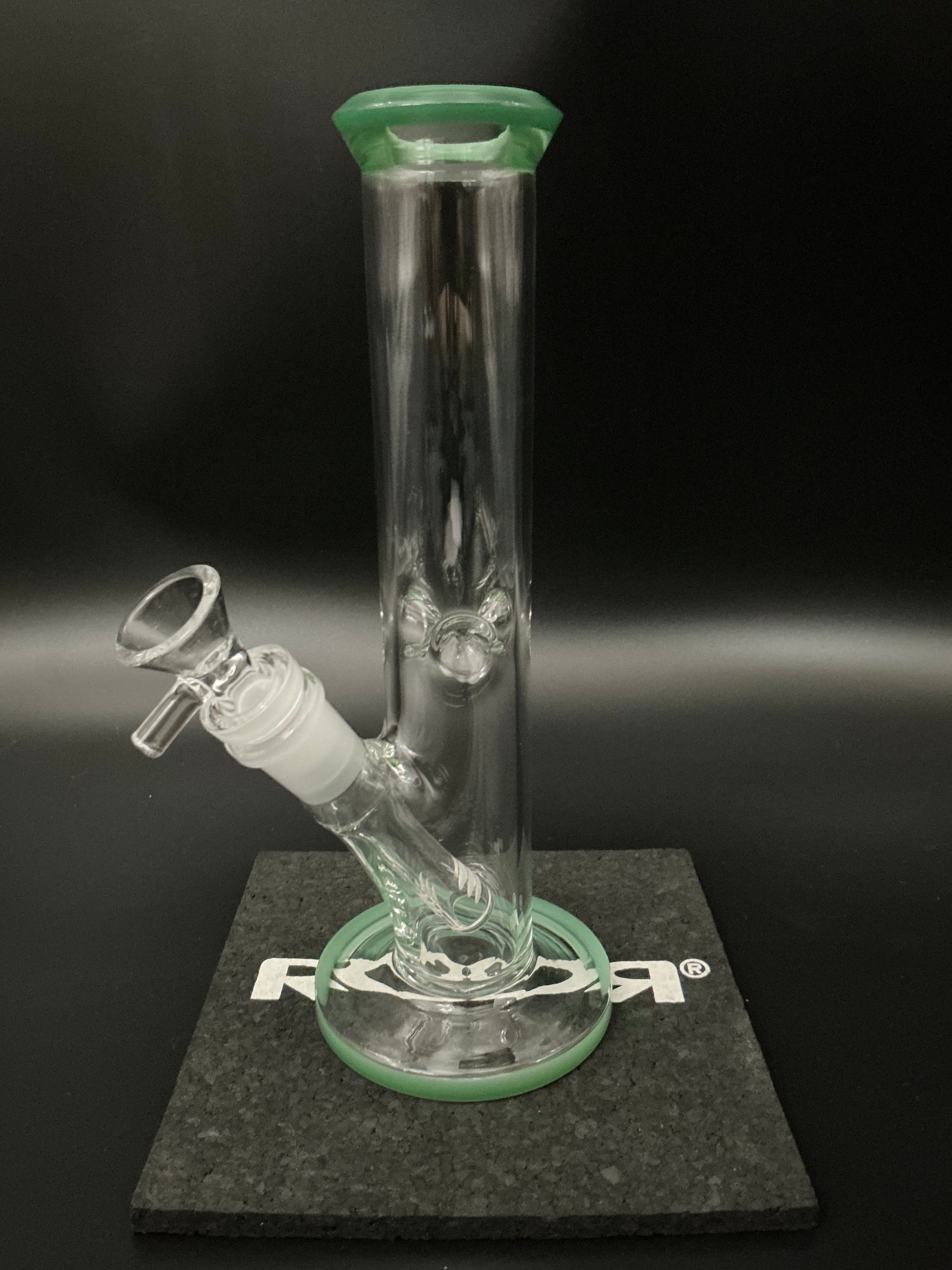 Colored Rim Straight Shooter Water Pipe Green