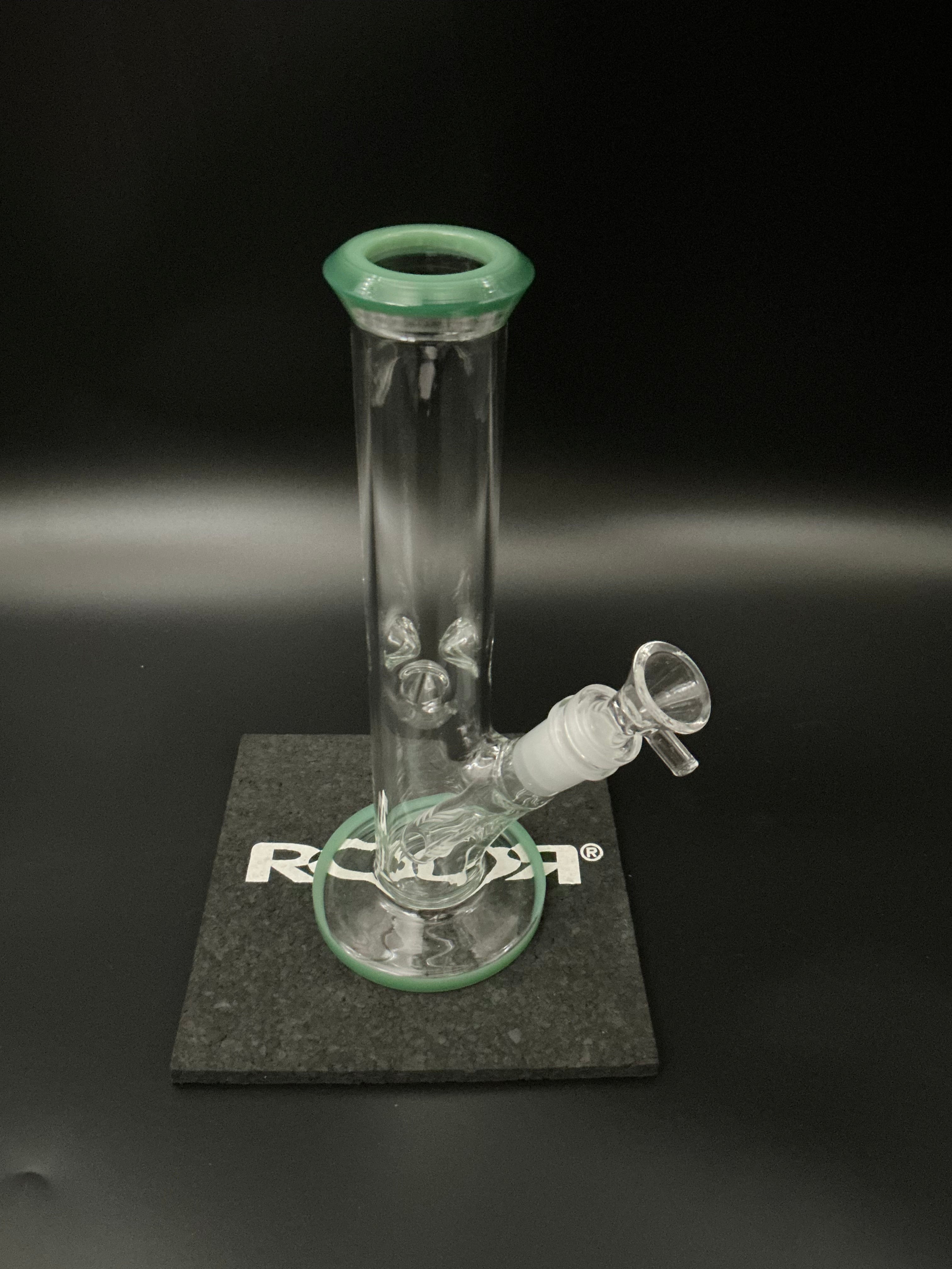 Colored Rim Straight Shooter Water Pipe Green