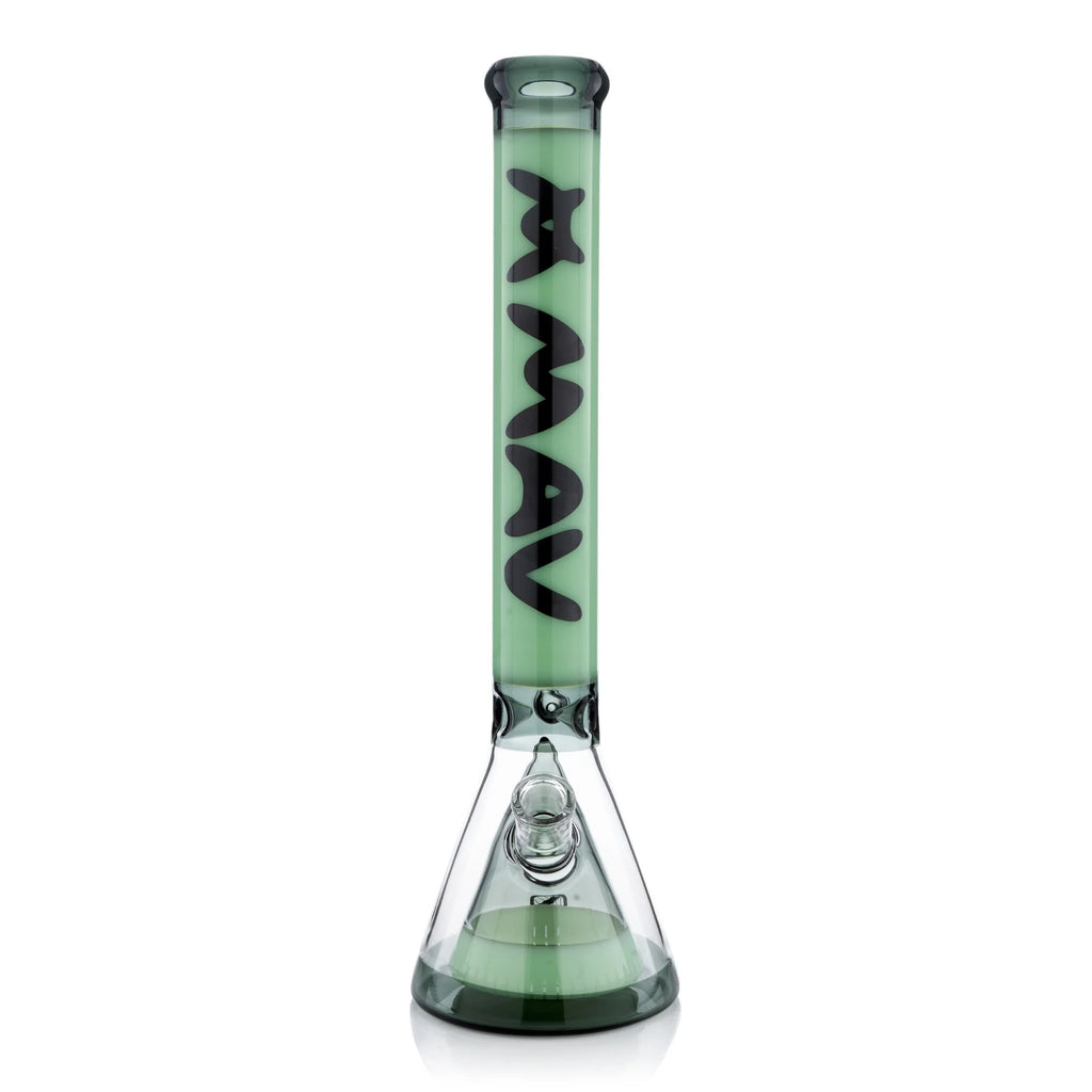 Mav 18" Manhattan Pyramid Beaker Transparent Black and Sea Foam