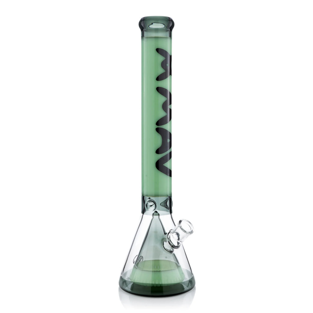 Mav 18" Manhattan Pyramid Beaker Transparent Black and Sea Foam
