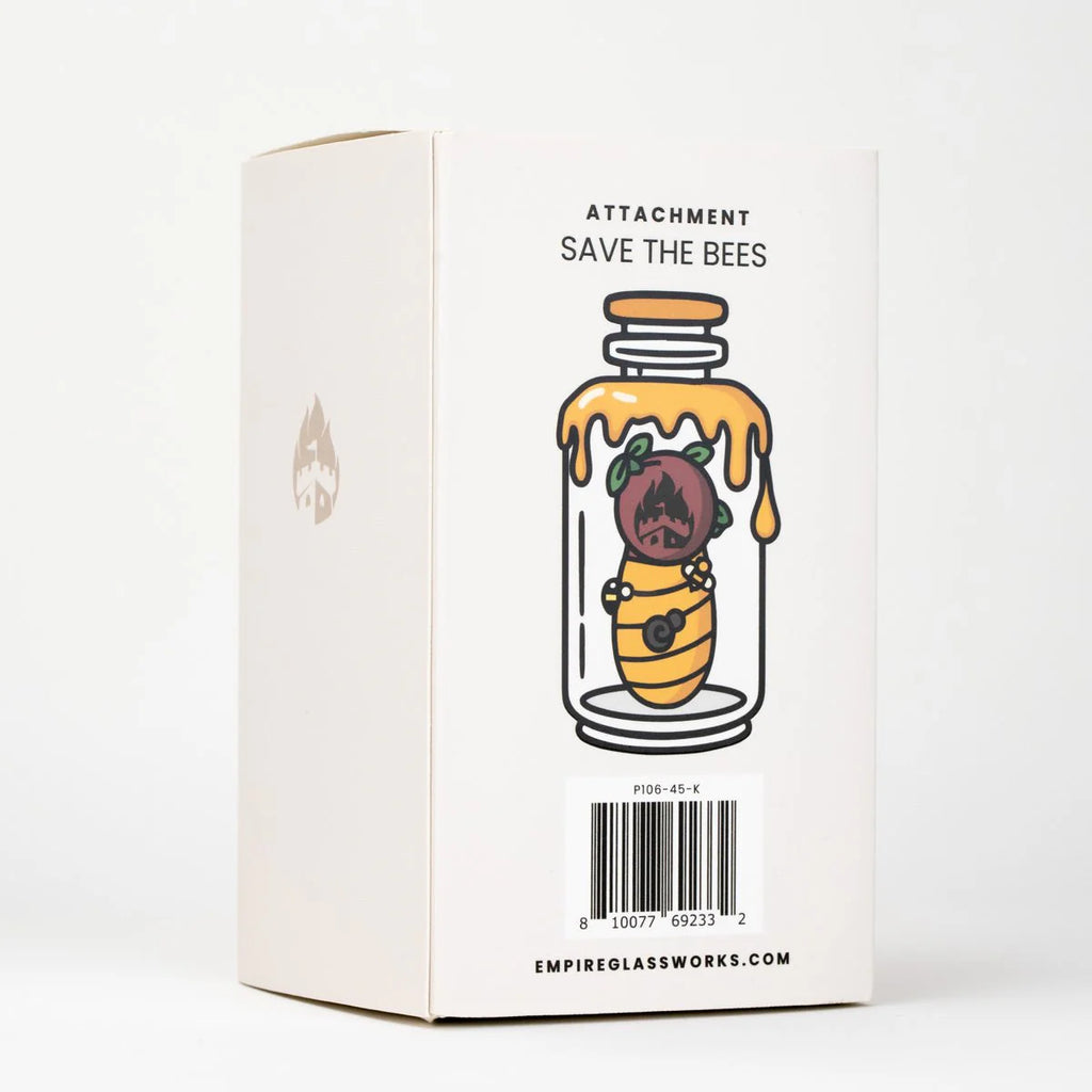 Empire Glassworks "Save the Bees" Glass Attachment for PuffCo Peak & Peak Pro