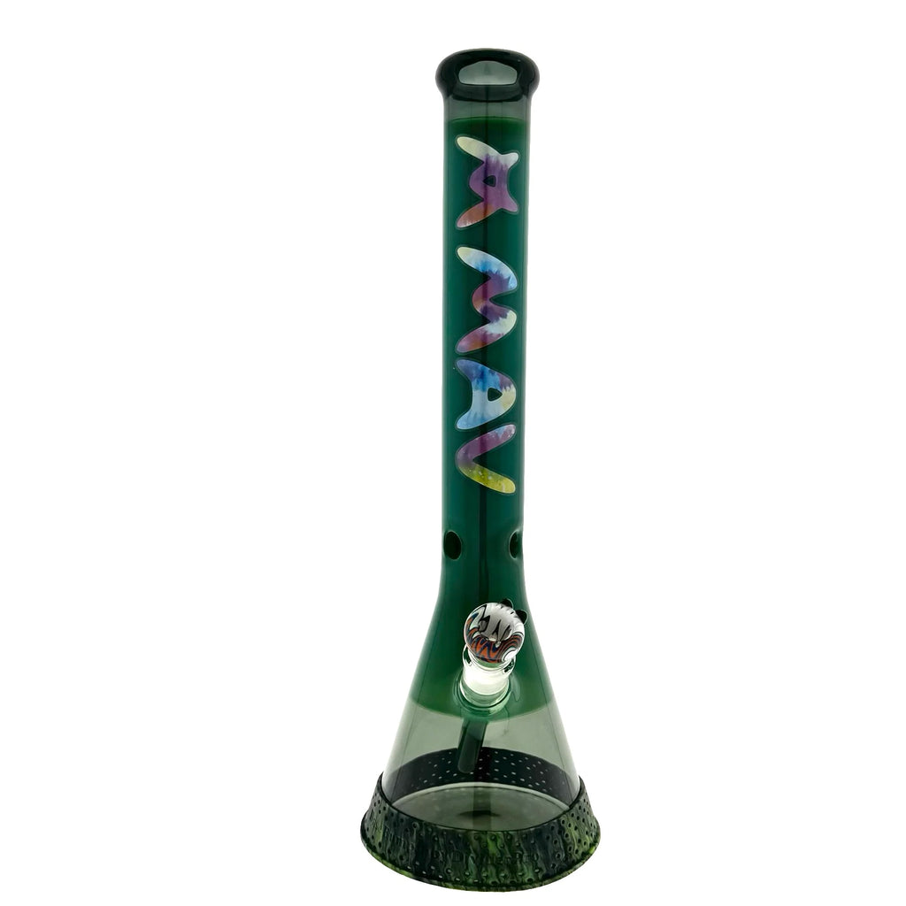 Mav 18" Color Float Beaker Bong Forest Green Tie-dye Match Limited Edition