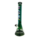 Mav 18" Color Float Beaker Bong Forest Green Tie-dye Match Limited Edition